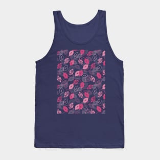 Pink Romantic Kiss Pattern Tank Top